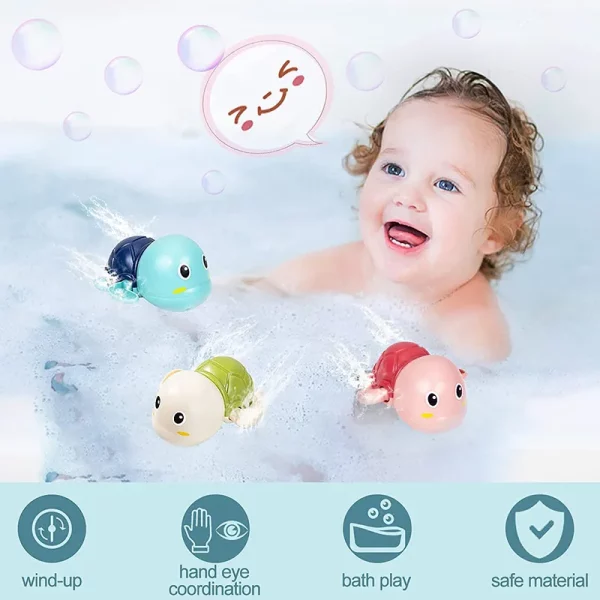 Brinquedos de banho para bebês - Tartaruga / Baleia / Sapo / Carangueijo / Pato / Pinguim - Image 2