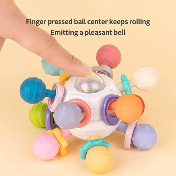 Brinquedos sensoriais para bebês 0-12 meses - Bola / Chocalho / Mordedor de silicone - Image 6