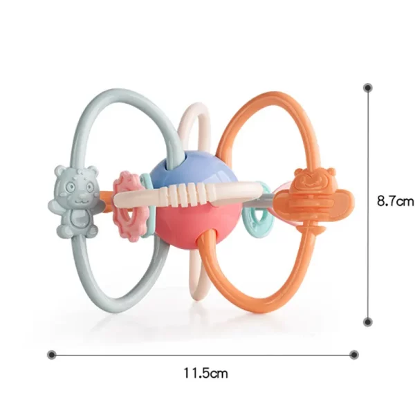 Brinquedos sensoriais para bebês 0-12 meses - Bola / Chocalho / Mordedor de silicone - Image 9